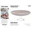 Home4You Stiklinė lėkštė TORTO LĖKŠTĖ D28cm