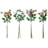 Home4You Dirbtinės gėlės „FLOWERLY“, 4 vnt. „Krūminių rožių“ puokštė, įvairių spalvų