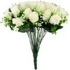 Home4You Dirbtinė gėlė „FLOWERLY“, aukštis 40 cm, puokštė iš 36 rožių, baltos spalvos