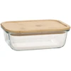 Home4You Bamboo Dubuo BOXY 17x12,6xH5,3cm 640ml, stiklinis, bambukas