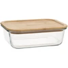 Home4You Bamboo Dubuo BOXY 19,7x14,7xH5,8cm 1000ml, stiklas, bambukas