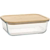 Home4You Dubuo BOXY 22×16,4xH6,7cm 1500ml, stiklas, bambukas
