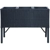 Home4You Gėlių dėžutė WICKER 78x33xH54cm, juoda