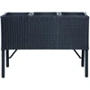Home4You Gėlių dėžutė WICKER 78x33xH54cm, juoda