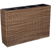 Home4You Gėlių dėžutė WICKER 89x24xH60cm, šviesiai ruda