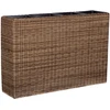 Home4You Gėlių dėžutė WICKER 89x24xH60cm, šviesiai ruda