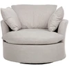 Home4You Fotelis FLUFFY 110x105xH65/86cm Šviesiai pilka