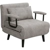 Home4You Fotelis-lova HANNES 76,5x84xH81cm Pilkas