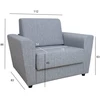 Home4You Fotelis lova VESPER pilka