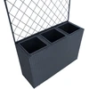 Home4You Gėlių dėžutė WICKER su grotelėmis 83x29xH55/146cm, juoda