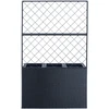 Home4You Gėlių dėžutė WICKER su grotelėmis 83x29xH55/146cm, juoda