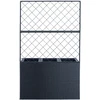 Home4You Gėlių dėžutė WICKER su grotelėmis 83x29xH55/146cm, juoda