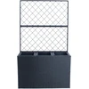 Home4You Gėlių dėžutė WICKER su grotelėmis 83x29xH55/146cm, juoda