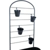 Home4You Gėlių stovas DEIA 70,5x26xH137cm Juoda