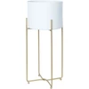 Home4You Gėlių stovas DEIA Baltas L 24,5×23,5xH57cm, baltos/auksinės spalvos