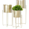 Home4You Gėlių stovas DEIA GOLD M 21,5×20,5xH47cm, aukso spalvos