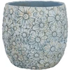 Home4You Gėlių vazonas „SUNNY DAISY“, D35,5 x H33 cm, baltas/pilkas