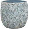Home4You Gėlių vazonas „SUNNY DAISY“, D44,5 x H41 cm, baltas/pilkas