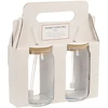 Home4You Geriamosios stiklinės CLASSIC 2 vnt. po 500 ml, su dangteliu ir stikliniu šiaudeliu