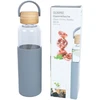 Home4You Geriamojo gėrimo butelis GLASS H22,5cm 550ml, stiklas, bambukinis dangtelis