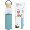 Home4You Bamboo Geriamasis butelis GLASS H22,5cm 550ml, stiklinis, bambukinis dangtelis