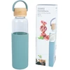 Home4You Geriamojo gėrimo butelis GLASS H22,5cm 550ml, stiklas, bambukinis dangtelis
