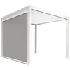 Home4You Ištraukiamas ekranas 370,5x236,5 cm Baltas Pilkas tinklelis