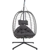 Home4You Supamasis krėslas GRANVIN 92x98xH189cm Tamsiai pilka