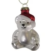 Home4You Kalėdinis papuošalas JOY BEAR 8cm, stiklas