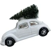 Home4You Kalėdinis papuošalas JOY CAR Baltas 10.6cm, stiklas