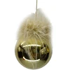 Home4You Kalėdinis papuošalas JOY GOLDY D8cm, stiklas