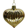 Home4You Kalėdinis papuošalas JOY HEART GOLD 8cm, stiklas
