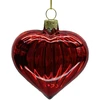 Home4You Kalėdinis papuošalas JOY HEART Raudonas 8cm, stiklas
