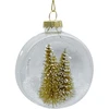 Home4You Kalėdinis papuošalas JOY TREE GOLD D8cm, stiklas