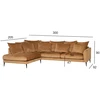 Home4You Kampinė sofa LARTES KK, ruda