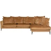 Home4You Kampinė sofa LARTES dešinioji kampinė, ruda
