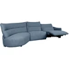 Home4You Kampinė sofa CANNES LC Elektrinis reklaineris, pilkai mėlyna