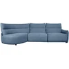 Home4You Kampinė sofa CANNES LC Elektrinis reklaineris, pilkai mėlyna