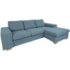Home4You Kampinė sofa DAGMAR šviesiai mėlyna