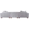 Home4You Kampinė sofa DAHLIA LC, šviesiai pilka