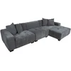 Home4You Kampinė sofa COLLINS KK, pilka