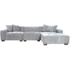 Home4You Kampinė sofa COLLINS KK, šviesiai pilka