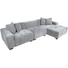 Home4You Kampinė sofa COLLINS KK, šviesiai pilka