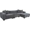 Home4You Kampinė sofa COLLINS KK, pilka