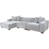Home4You Kampinė sofa DAHLIA LC, šviesiai pilka