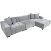 Home4You Kampinė sofa DAHLIA RC, šviesiai pilka