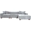 Home4You Kampinė sofa DAHLIA RC, šviesiai pilka