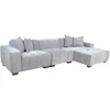Home4You Kampinė sofa COLLINS KK, šviesiai pilka