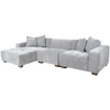Home4You Kampinė sofa DAHLIA KK, šviesiai pilka