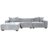 Home4You Kampinė sofa DAHLIA LC, šviesiai pilka